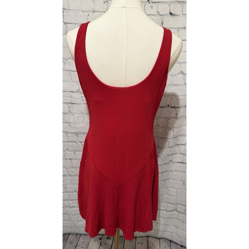 POLO RALPH LAUREN Skater Ponte Dress Red Fit Flare Stretchy Bright Small
